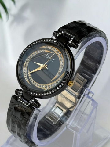 Dior Ladies Watch – Black Stainless Steel Master Lock