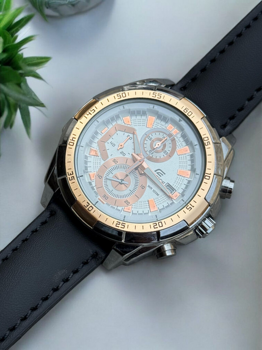 EDI-Cas Chronograph Watch - Stainless Steel Dial Case
