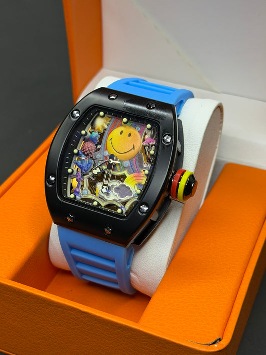 R-M Smiley Inspired Men,s Watch