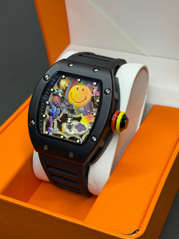 R-M Smiley Inspired Men,s Watch