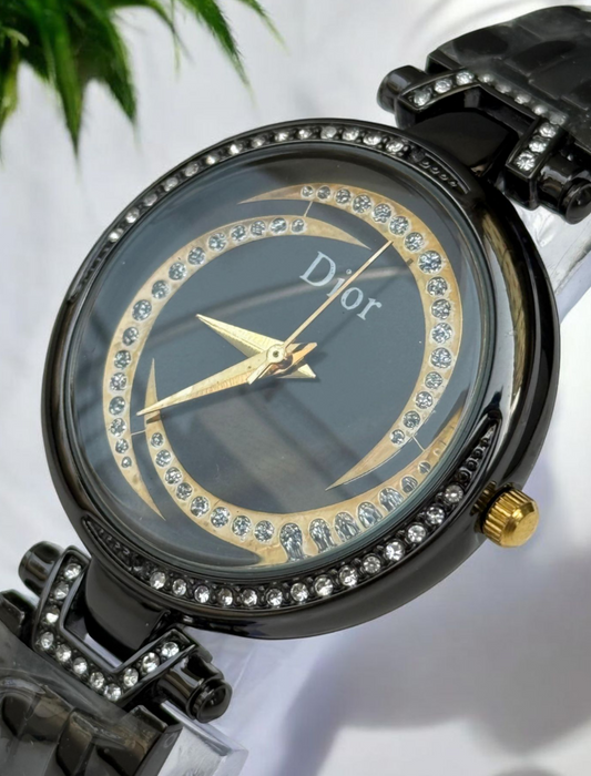 Dior Ladies Watch – Black Stainless Steel Master Lock