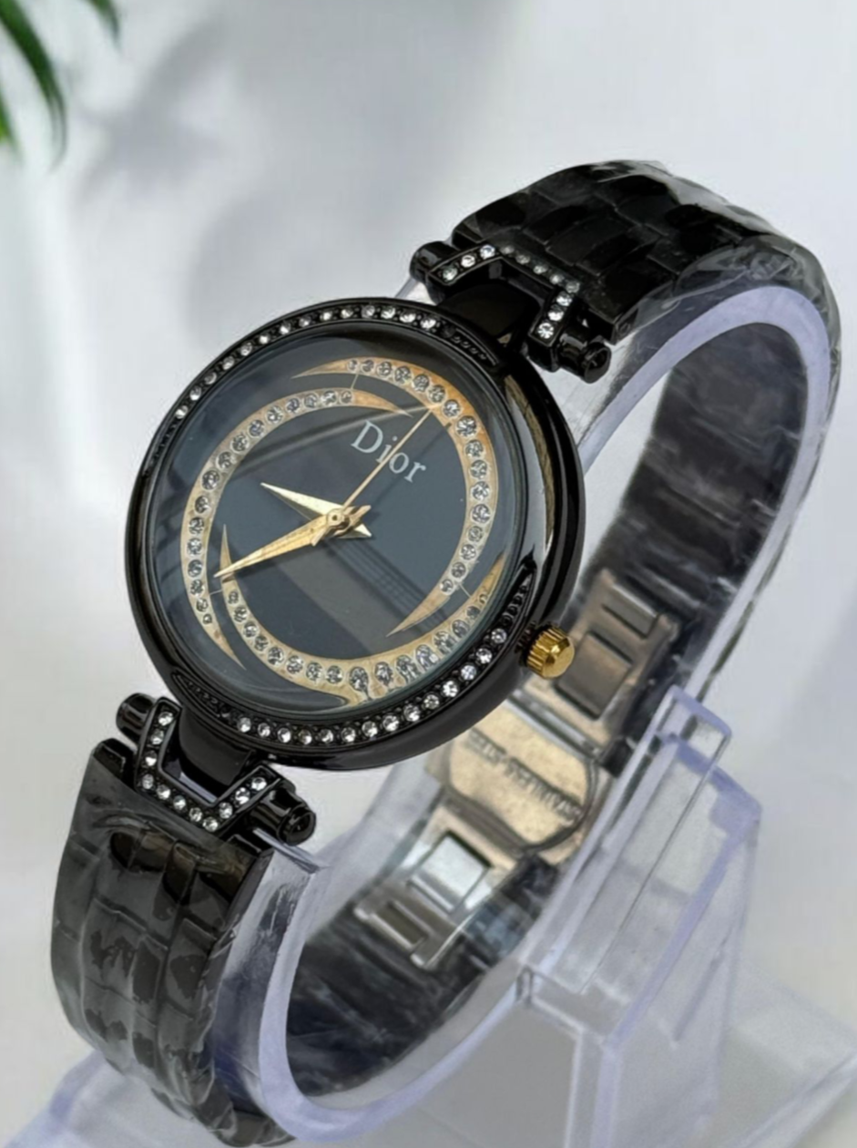 Dior Ladies Watch – Black Stainless Steel Master Lock