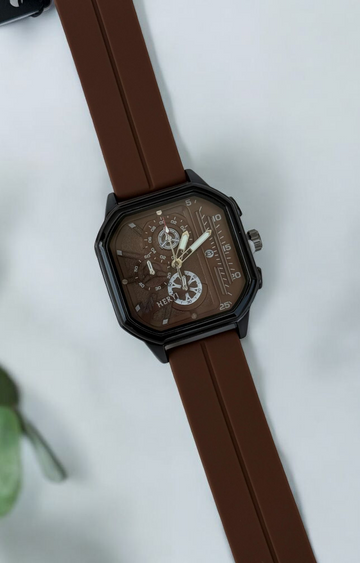 Heryi Magnetic Lock Watch – Premium Silicon Straps And Square Dial Watch