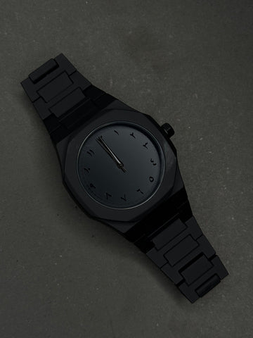 Black Aura Watch – Waterproof with Microfiber Bracelet