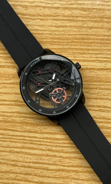 Premium silicon strap Watch – Magnetic Lock with Transparent Dial with