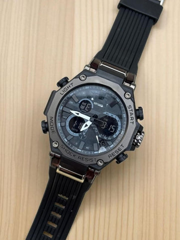 GS Sports Watch with LED Light, Alarm, and Dual Time – Waterproof