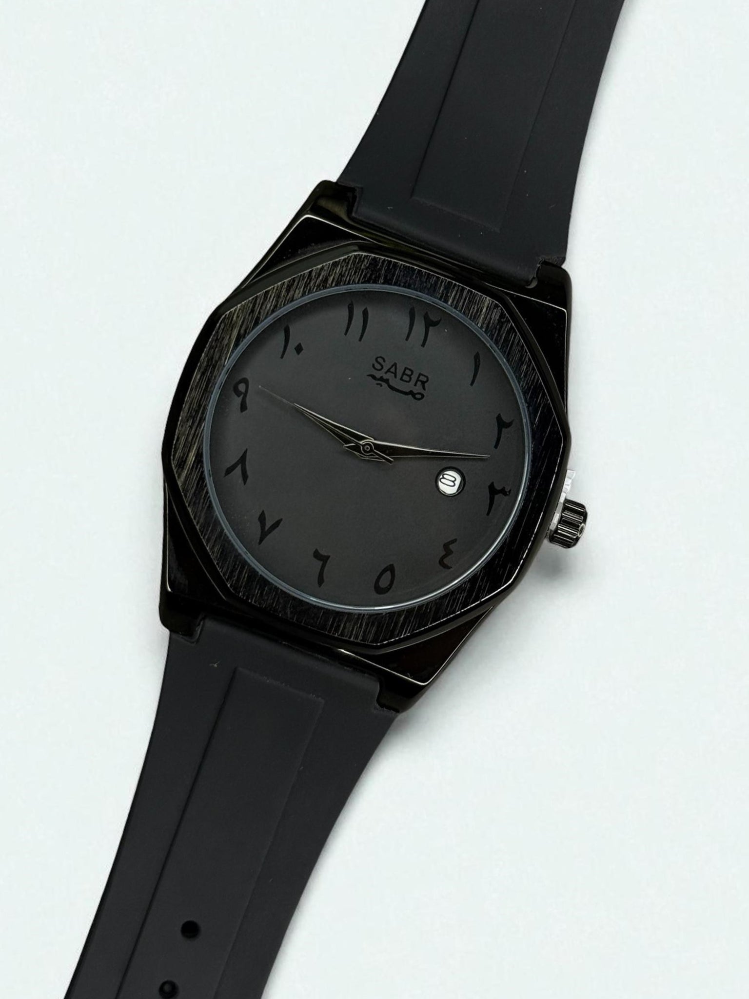 Sabr Watch with Silicone Strap - Stainless Steel Dial