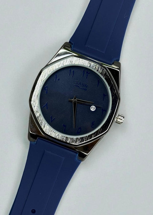 Sabr Watch with Silicone Strap - Stainless Steel Dial