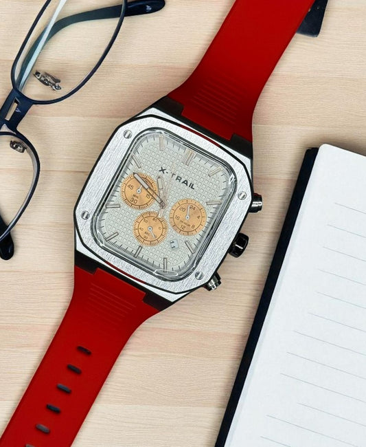 X Trail Chronograph Watch - Silicon Straps