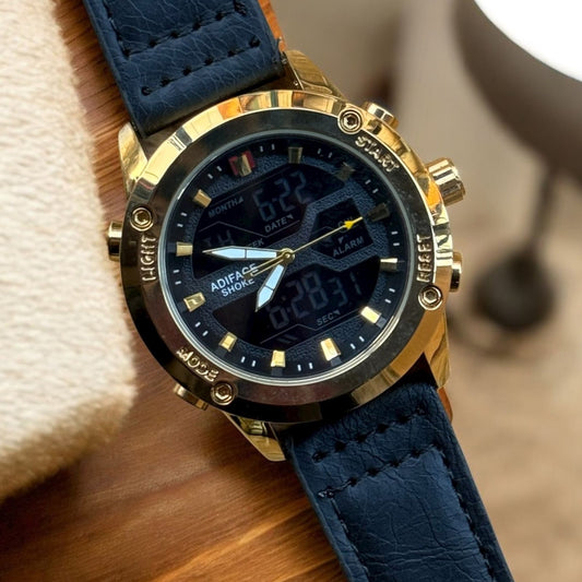 Dual-Time Strap Watch - Sports Watch for Mens