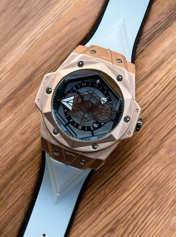 HB Watch Sparkling Cut Dial Watch