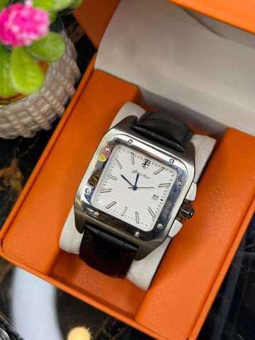 Pure Steel Dial - Croc Texture Straps Watch