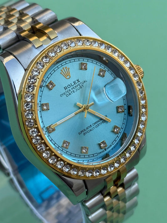 Rolex Stones Watch - Stainless Steel Premium Watch