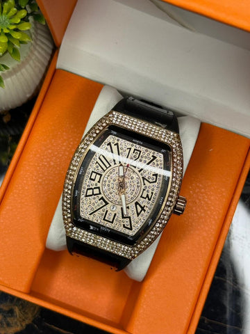 Aujla Inspired Stone-Set Dial Watch