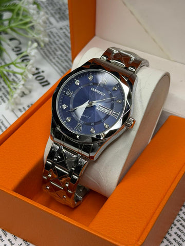 Hoursly Prism Facet-Cut Dial - Stainless Steel Bracelet