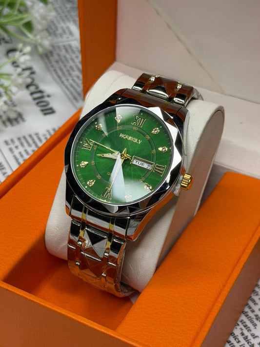 Hoursly Prism Facet-Cut Dial - Stainless Steel Bracelet