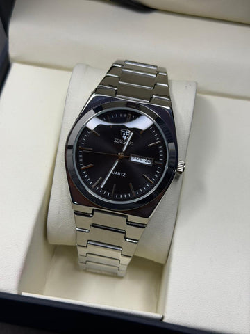 Dfarno Stainless Steel Watch – Day & Date