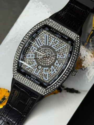 FM_Stones Silicon Straps Mens Watch